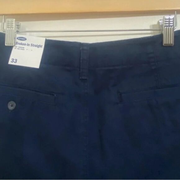 NWT OLD NAVY Shorts Chino Size 33 Navy Broken In Straight Adult - Picture 6 of 10